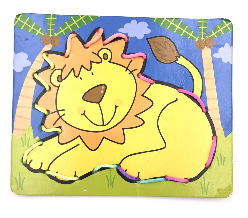 Lion stitching card