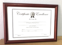 [20DE0666] Certificate in wooden frame