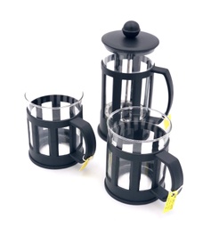 [20HO0495] Coffee plunger with 2 cups